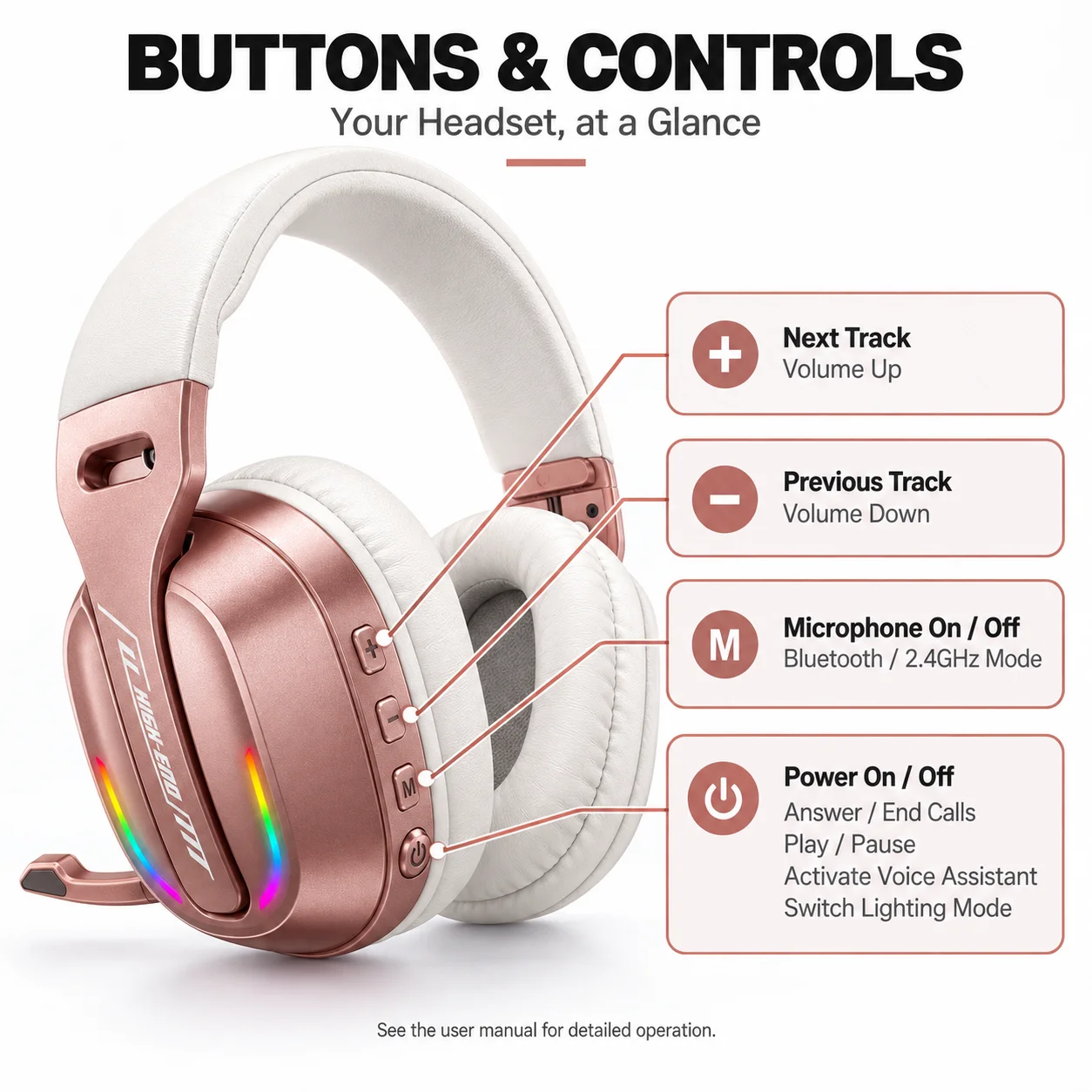 Gaming Headset, Bluetooth & Wi - Gaming Headset With Mic Rgb ulasan dan harga