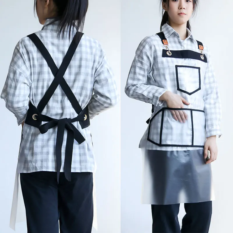 

High Quality New Design Pvc Cutting Heavy Duty Reusable Large Size BBQ Chef Apron With Pockets