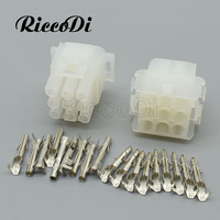 5-20 Sets 6.35mm Pitch Wire To Wire Connector 42021 Female Male 63080-9P 63080-9R