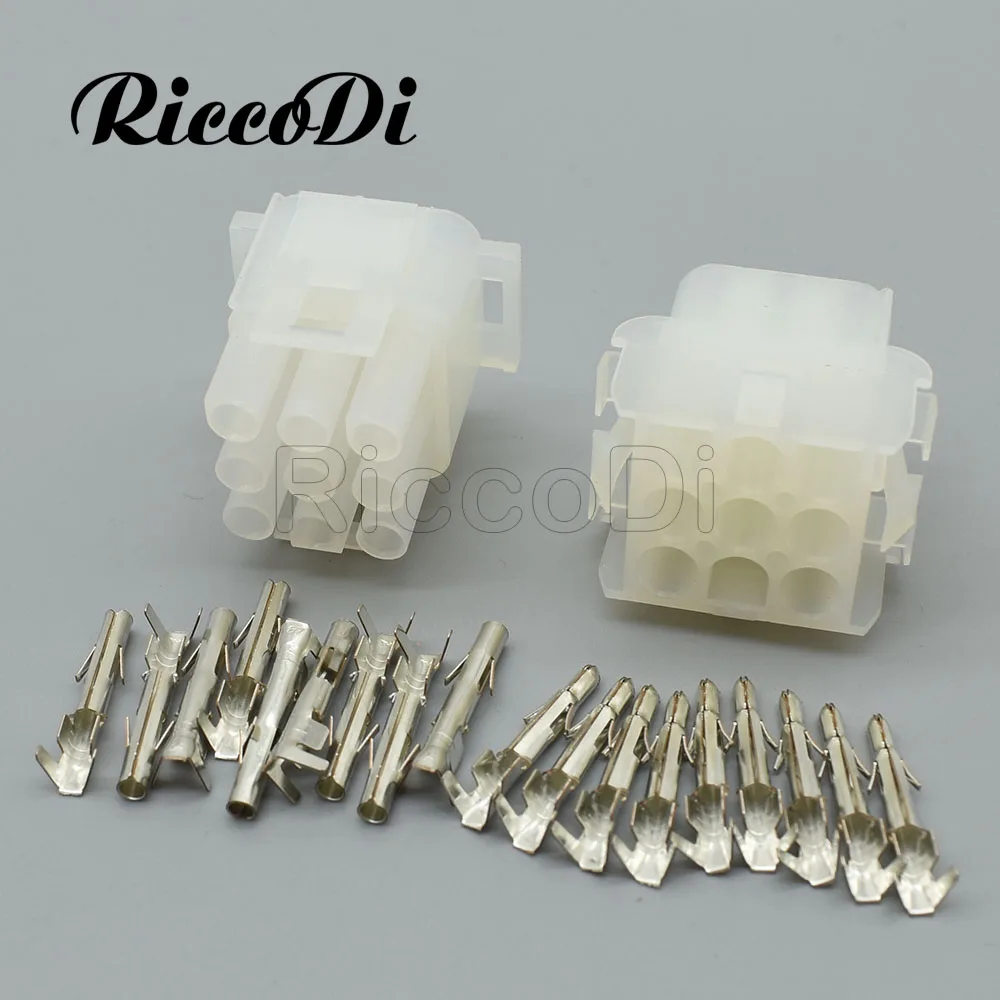 5-20 Sets 6.35mm Pitch Wire To Wire Connector 42021 Female Male 63080-9P 63080-9R