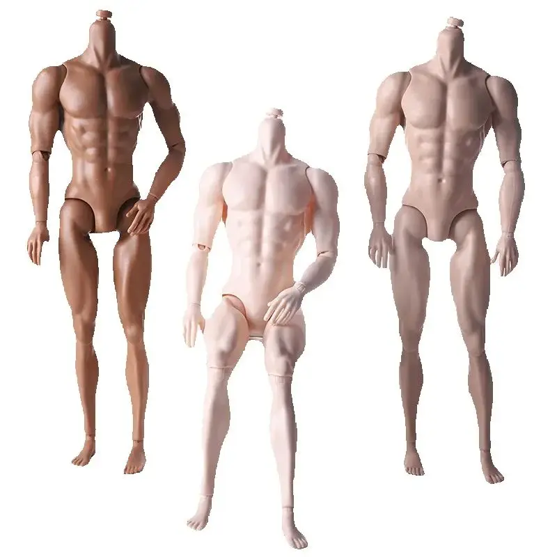 31cm 1/6 Scale BJD Male Body Tan Skin Strong Humanoid Doll with Accessories Collectible Mannequin Model Gift for Toy Collectors