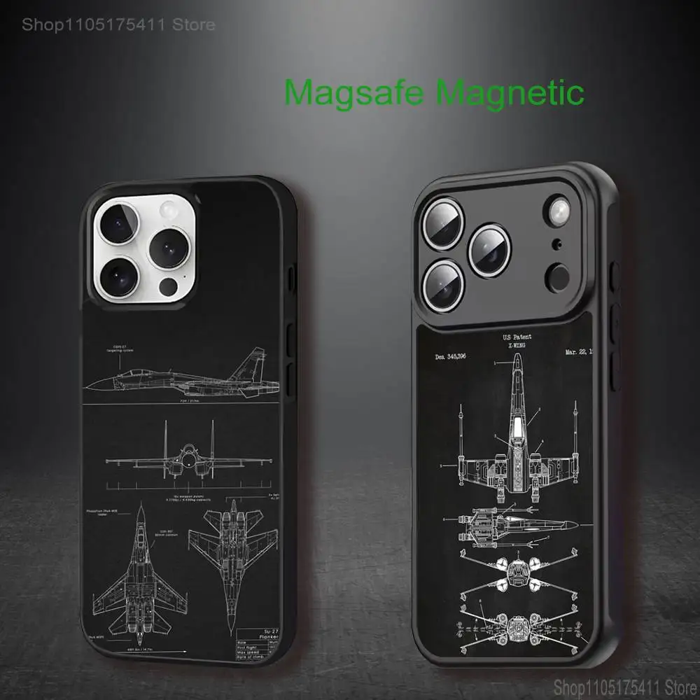

A-Aircraft Helicopter Phone Case For iPhone 17,16,15,14,13,12,11,Pro,Max,Plus,Mini,SE4,E Magnetic Magsafe Wireless Charging