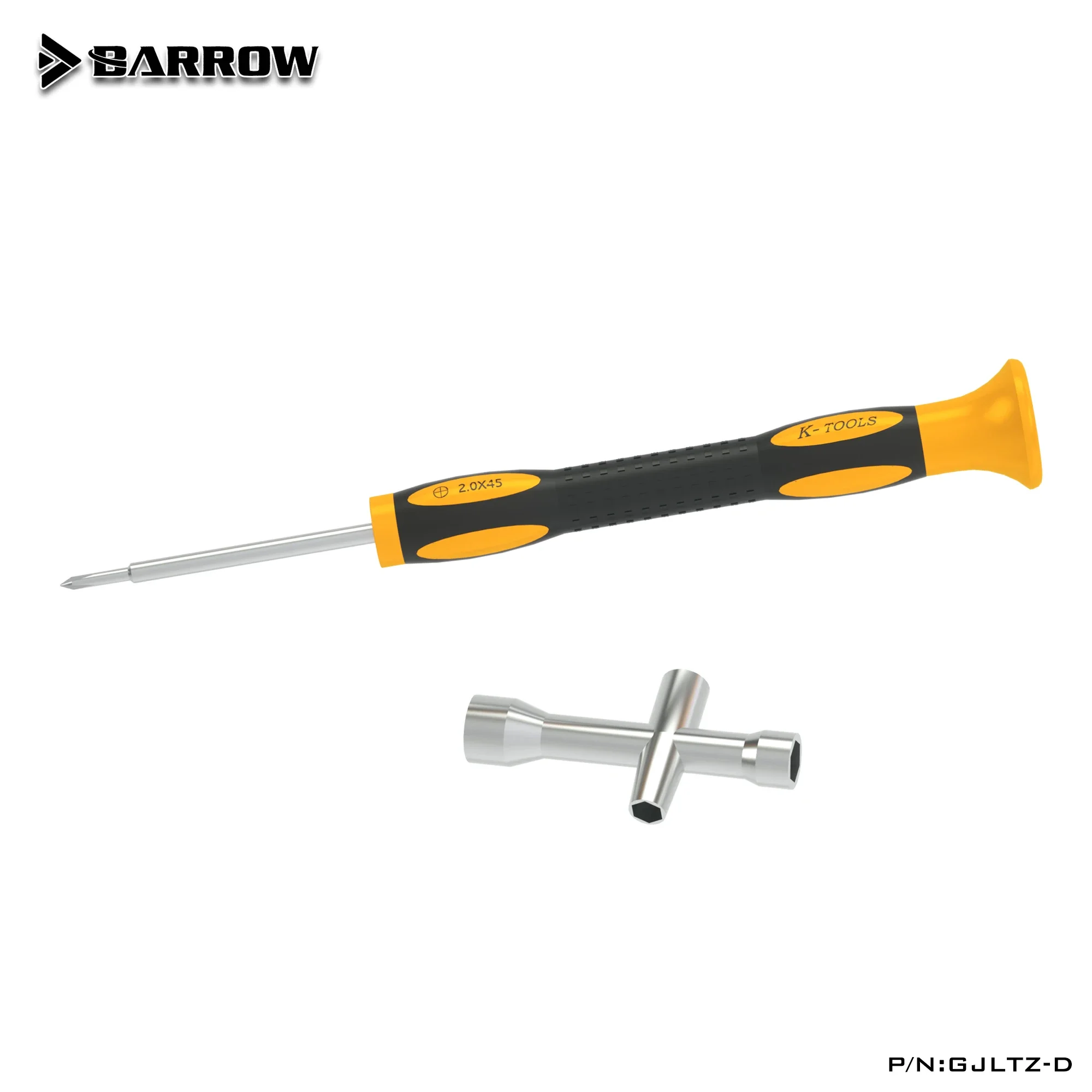 Barrow GJLTZ-D,Multi-function 2mm Screwdriver with 4 Size Sleeve Combination,Practical Tool Kit,for GPU and PC Hardware