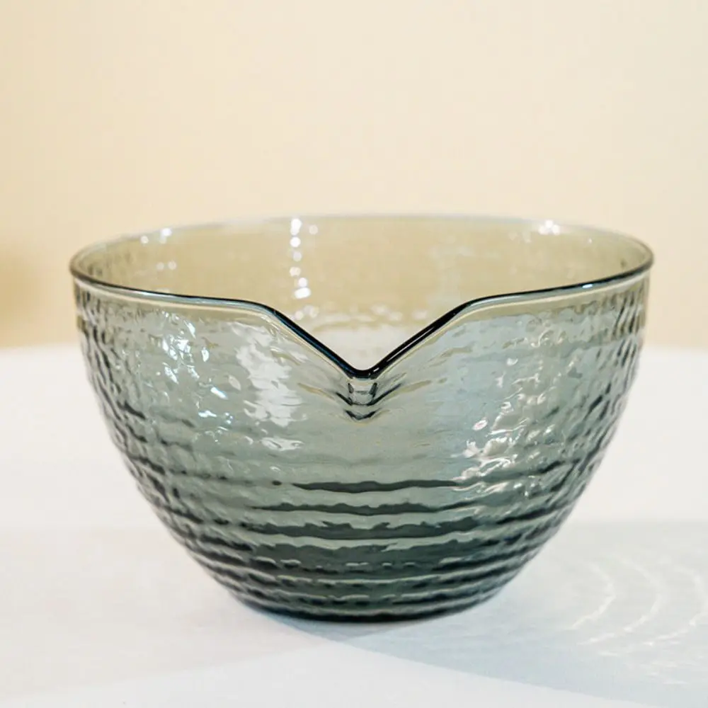 New Glass Matcha Bowl with Pouring Spout Reusable Matcha Making Kit Textured Tea Bowls Tea Lovers