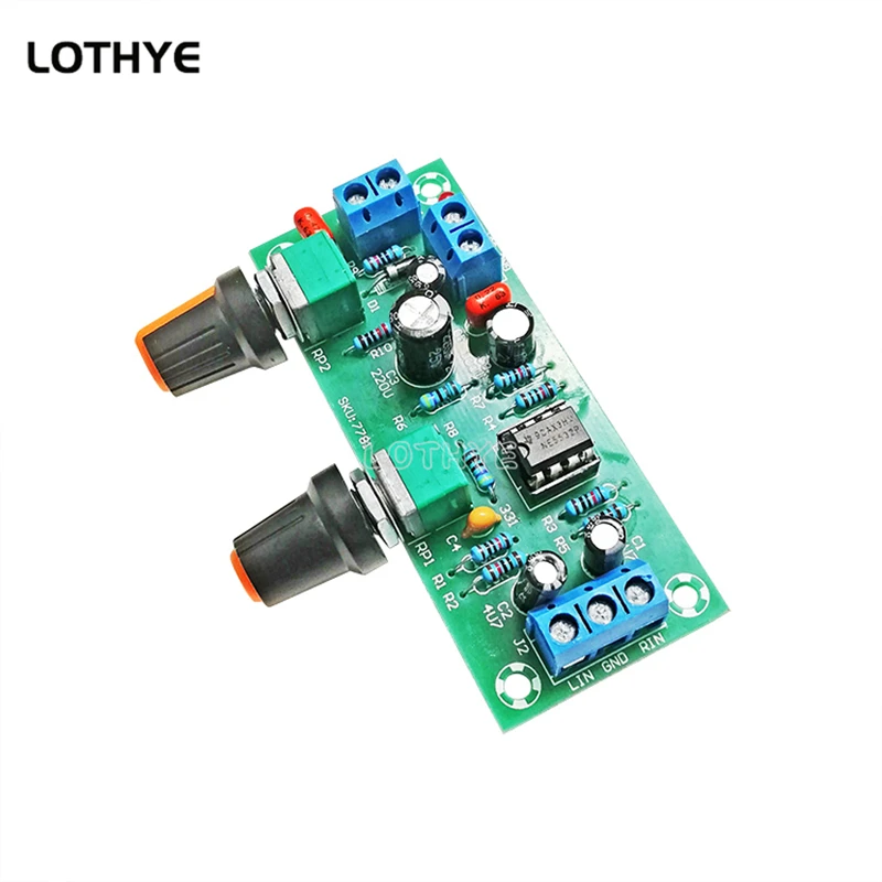 High-precision Single Supply Low Pass Filter Board Subwoofer Preamp Board 2.1 Channel DC 10-24v 22hz-300hz