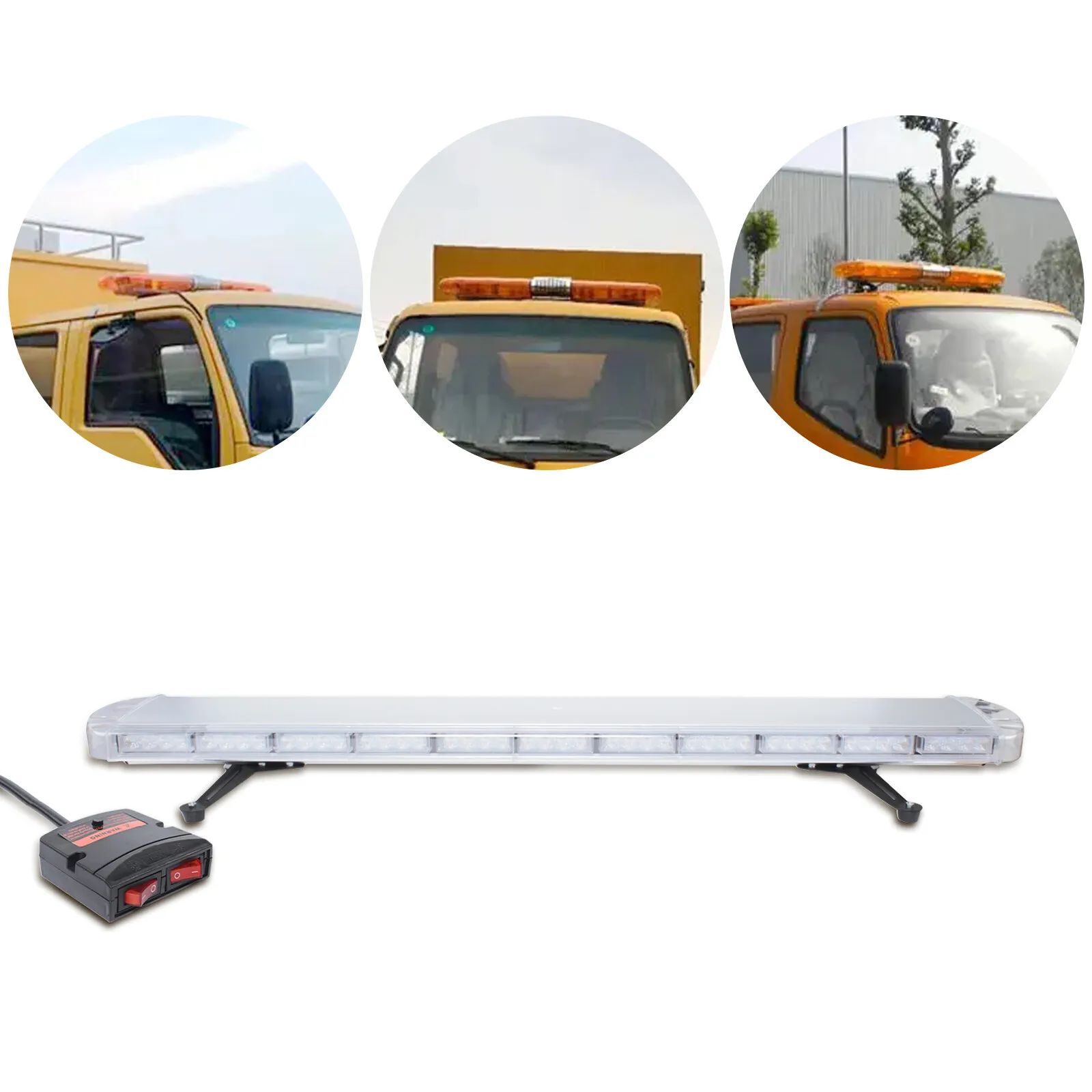51 "96-LED العنبر ضوء بار منارة الطوارئ تحذير سحب شاحنة محراث الخادم ستروب