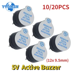 10/20pcs Active Buzzer 5V Magnetic Long Continous Beep Tone Alarm Ringer 12*9.5mm Mini Active Piezo Buzzers, for Arduino