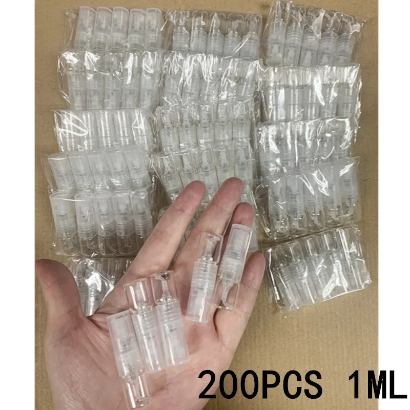 5/20/50/100/200pcs 1ML Portable Glass Spray Bottle Refillable Bottle Direct Pumping Sample Dispenser Fine Spray Perfume Bottle ﻿