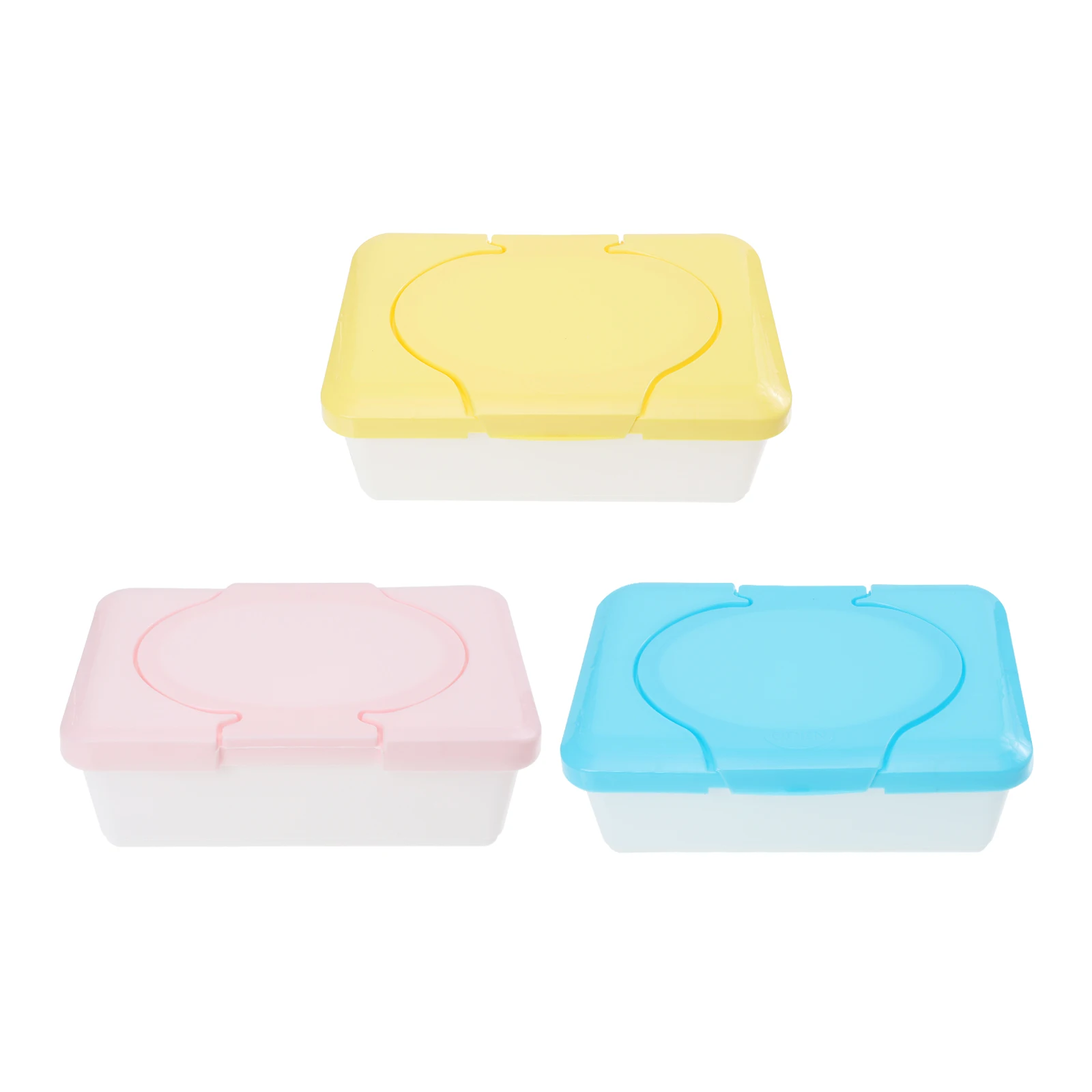 

3pcs Wet Wipes Box Baby Wipes Holder Portable Travel Infant Wipe Dispenser Plastic Container High Size Color