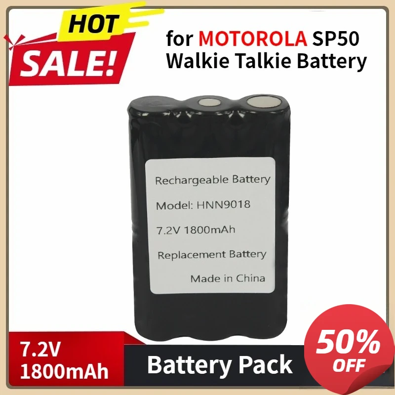 HNN9018 HNN9018A Battery for MOTOROLA SP50 Walkie Talkie Battery 7.2V 1800mAh