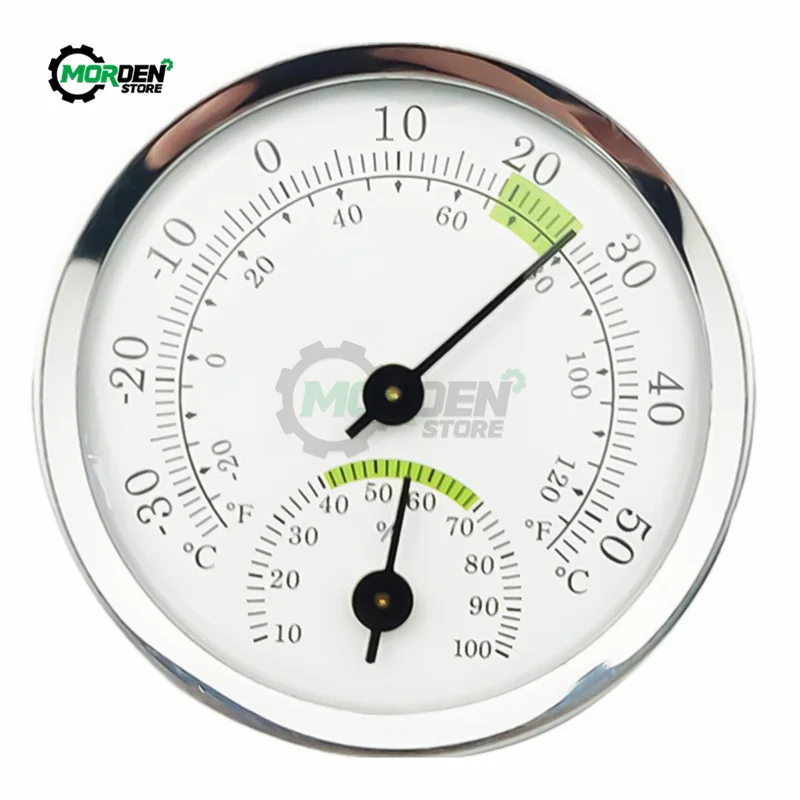 Mini Thermometer Metal Case Steam Sauna Room Thermometer Hygrometer Bath And Sauna Indoor Outdoor Used Hygrothermograph