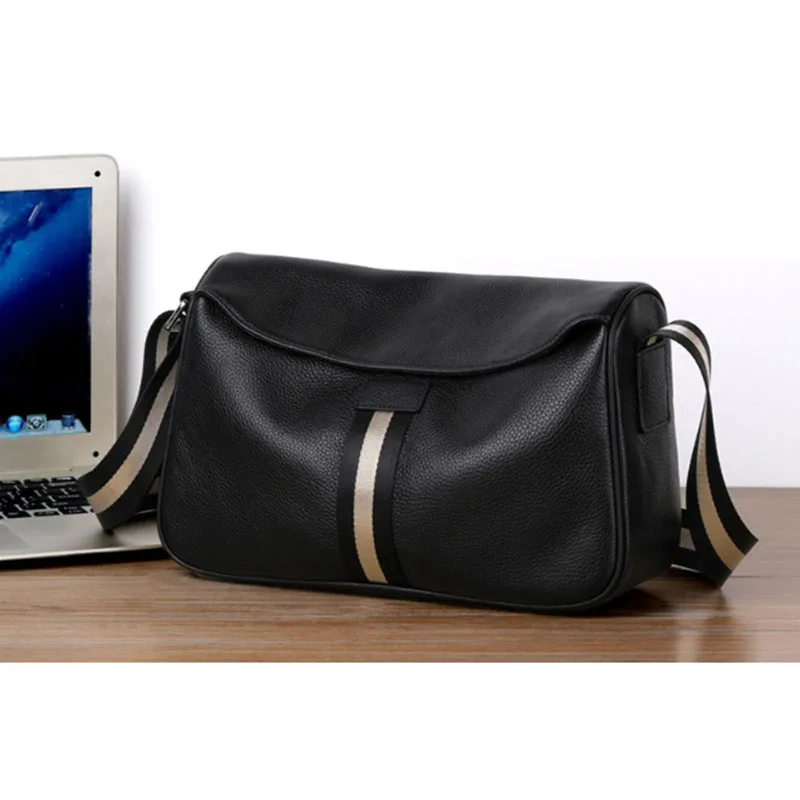 

New fashionable men's leather shoulder bag and crossbody bag - men's casual sports bag