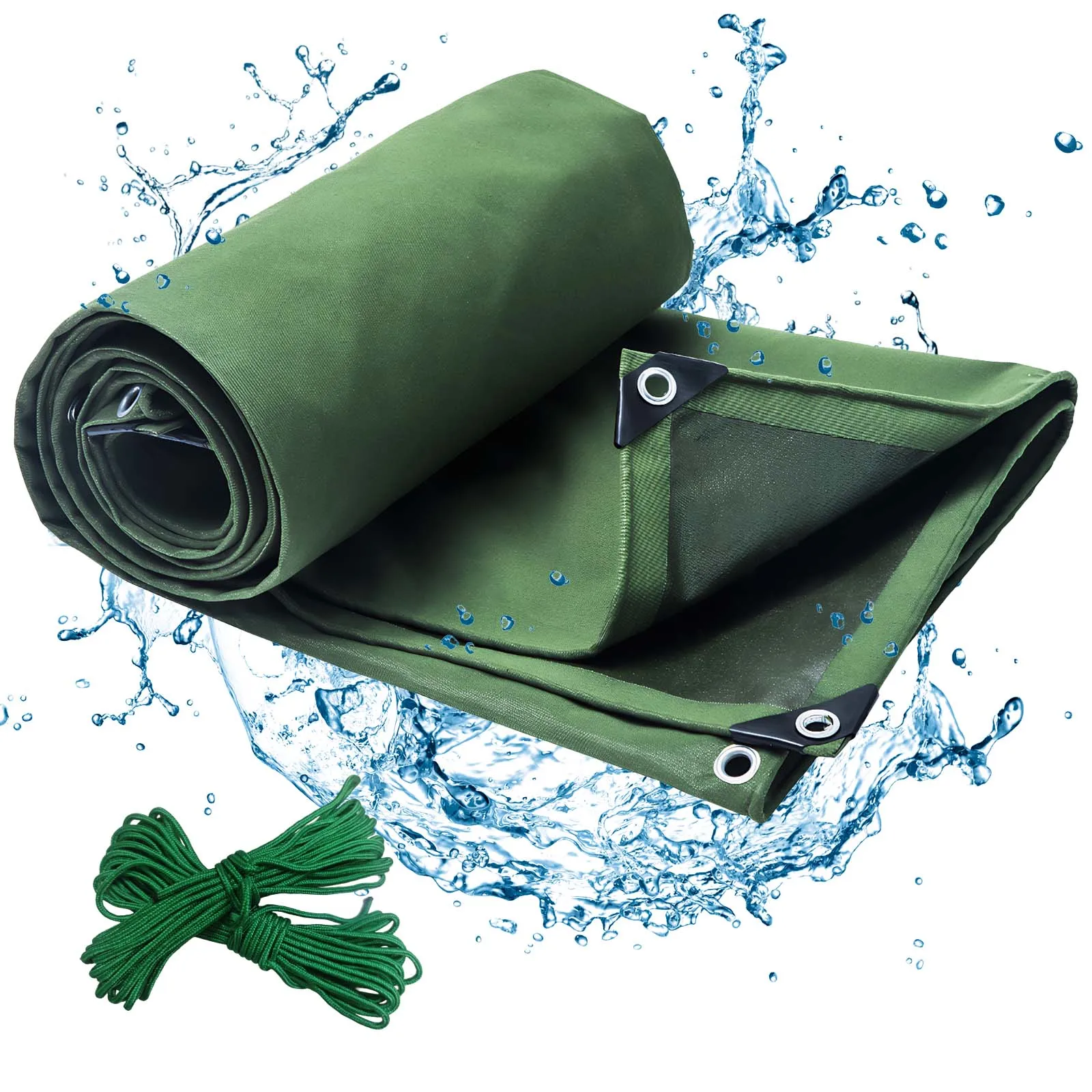 Bâche imperméable Ultra résistante 650g/m2, couverture en toile résistante aux UV et aux déchirures pour auvent, tente, toit, Camping, bois
