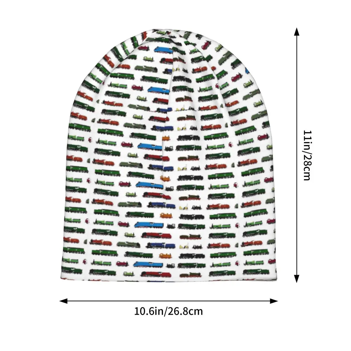 Iconic British Steam Trains Warm Knitted Cap Hip Hop Bonnet Hat Autumn Winter Outdoor Beanies Hats for Unisex Adult