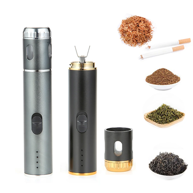 Electric Automatic Smoke Grass Crusher Herbal Herb Spice Mill Tobacco Grinder for Smoking Kicthen Cigarette Accessories