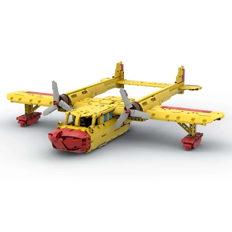 MOC-163167 Building Blocks Super Airplane Firefighting Wing Model Display 1278PCS Children Birthday Christmas New Year Toy Gift