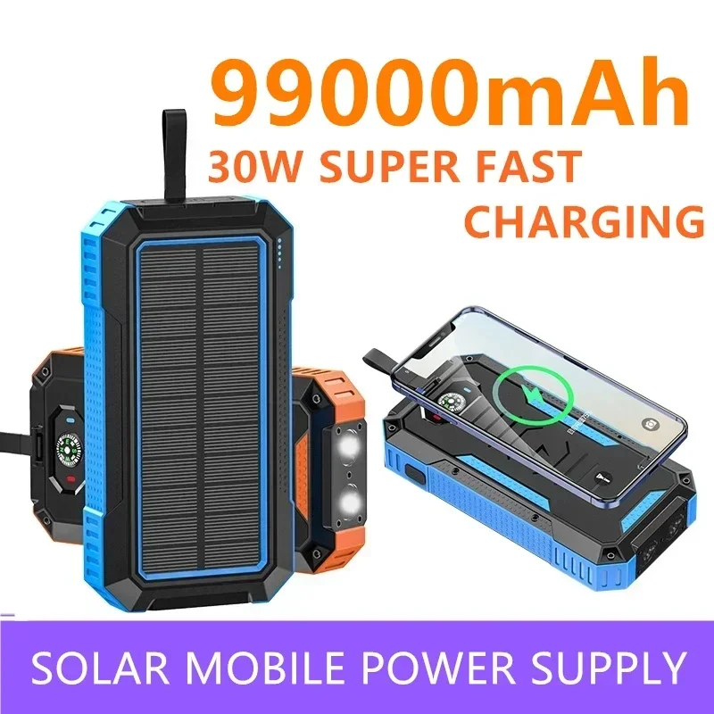 Painel Solar Power com bateria para Camping, bateria ao ar livre, 99000mAh