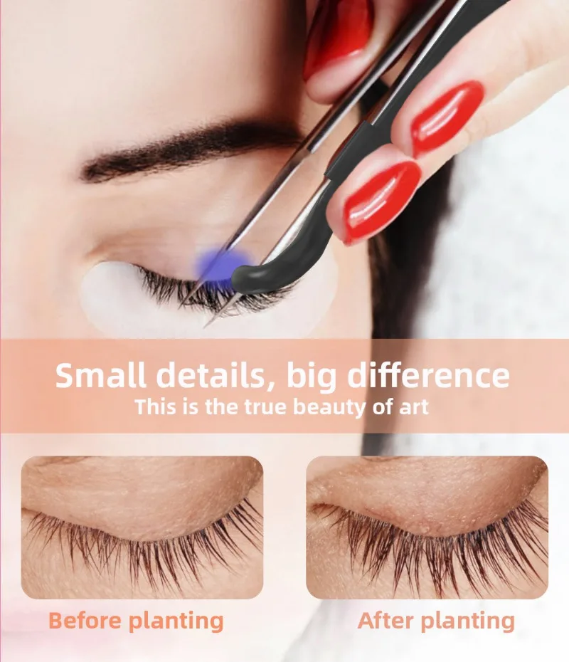 Wireless Portable SM247 UV Eyelash Curing Lamp, Multifunctional UV Flash Tweezers Light for Lash Extension Tool