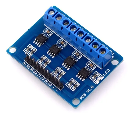 

4CH 4 Channel HG7881 Chip H-bridge DC 2.5-12V Stepper Motor Driver Module Controller PCB Board 4 Way 2 Phase for Arduino