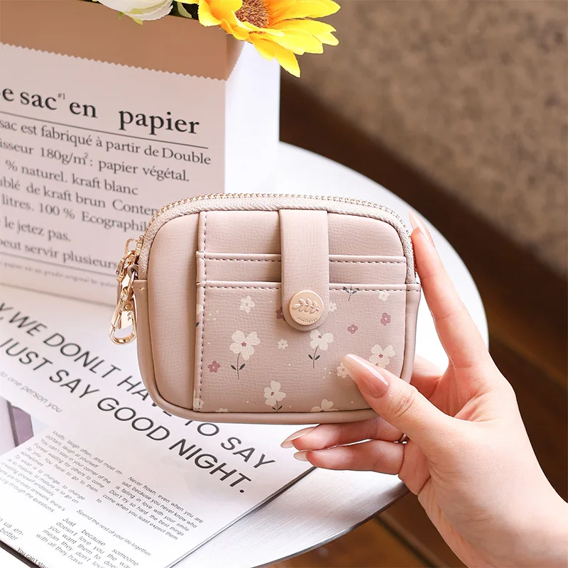 Neue bedruckte Geldbörse mit Reißverschluss, koreanische Version, weiche Oberfläche aus PU-Leder, faltbare Münztasche, multifunktionale faltbare kurze Geldbörse, Da – Detail 5