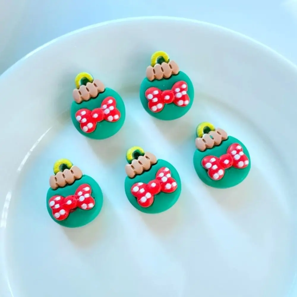10Pcs Christmas Collection Resin Figurine Crafts Flatback Cabochon Ornament Scrapbook Christmas Decor Jewelry Making Cartoon