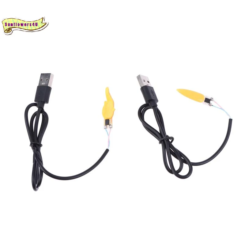 USB Interface 1800K LED Flash Candle Light DC5V Edison Flame Night Lamp for Wedding Centerpieces