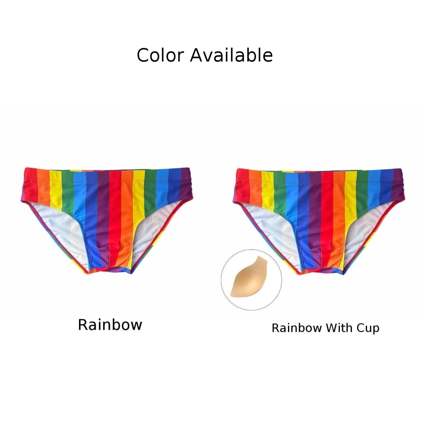 Rainbow Striped Swimming Trunks Bathing Suits Beachwear Man Mans Surfing Shorts Swim Underpants Swimming Briefs