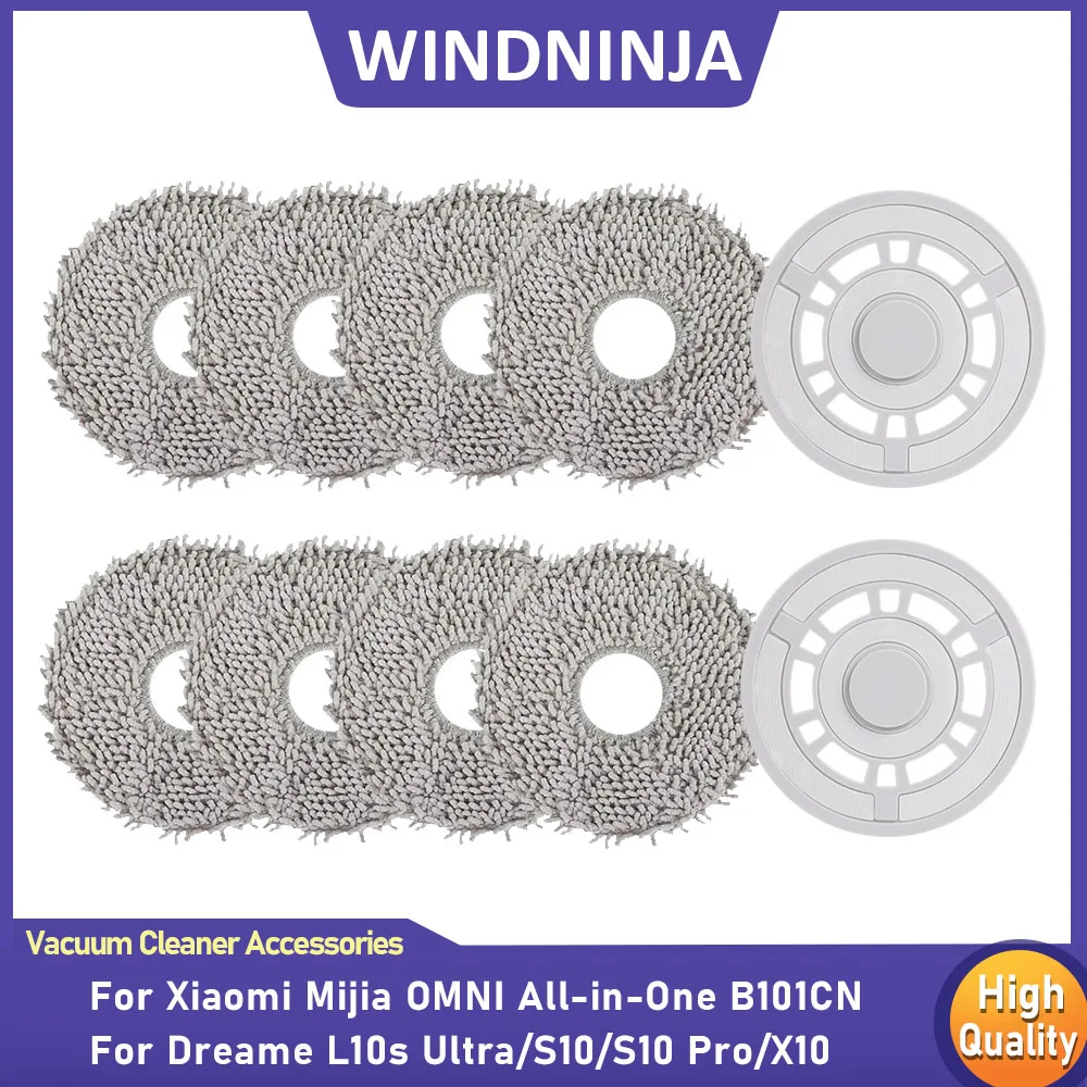 For Xiaomi Mijia Omni All-in-One B101CN Mop Cloth Robot Vacuum For Dreame L10s Ultra S10 S10 Pro X10 Mop Pads Holder Accessories