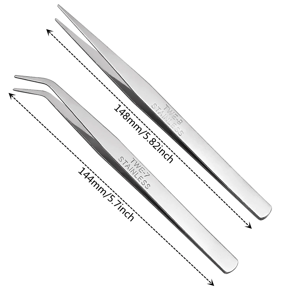 1 PCS Stainless Steel Silver Tweezers With Curved Serrated Tip Multipurpose Tweezers For DIY Craft Sewing Accessories Tool