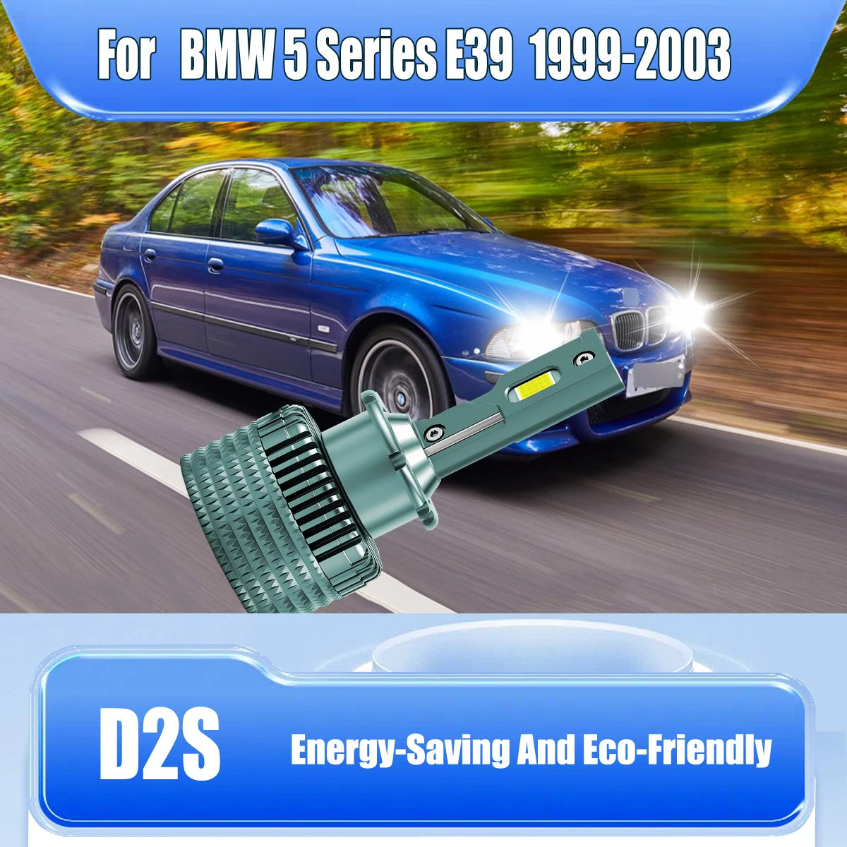

Светодиодные ксеноновые белые фары, прямая замена D2S D2R, фары для BMW 5 серии E39 1999 2000 2001 2002 2003