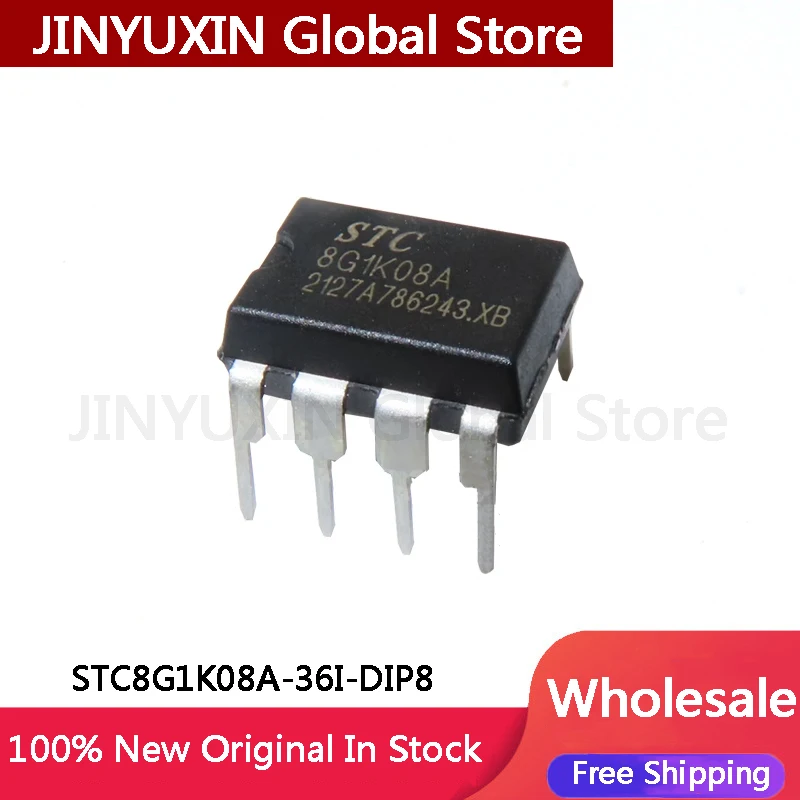 10Pcs STC8G1K08A-36I-DIP8 STC8G1K08A 36I 8G1K08A DIP-8 IC In stock Wholesale