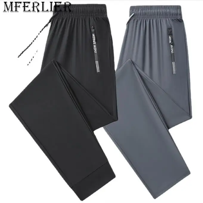 

Summer Zipper Pockets Men's Lightweight Sport Breathable Pants Joggers Ankle-Length Pants