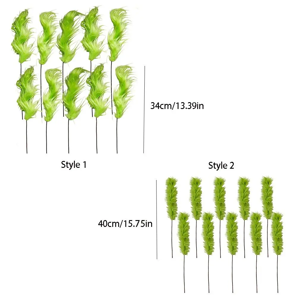 10 قطع الاصطناعي رقيق الأخضر الشباك قضيب الديكور وهمية الإبداعية شجرة عيد الميلاد توبر DIY المواد محاكاة النباتات الخضراء