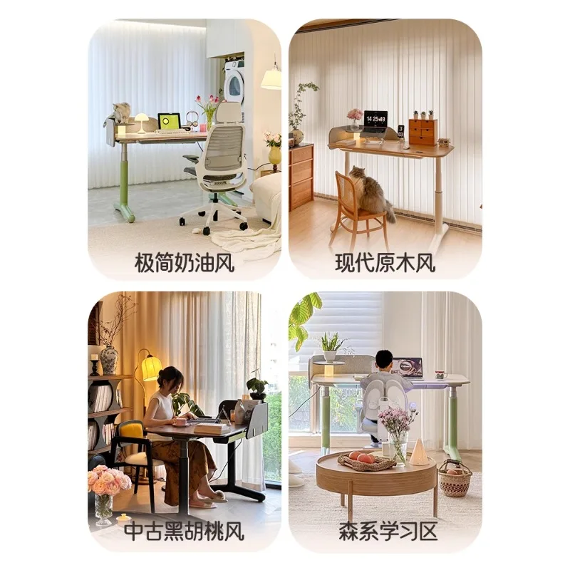 Table élévatrice électrique intelligente en bois massif