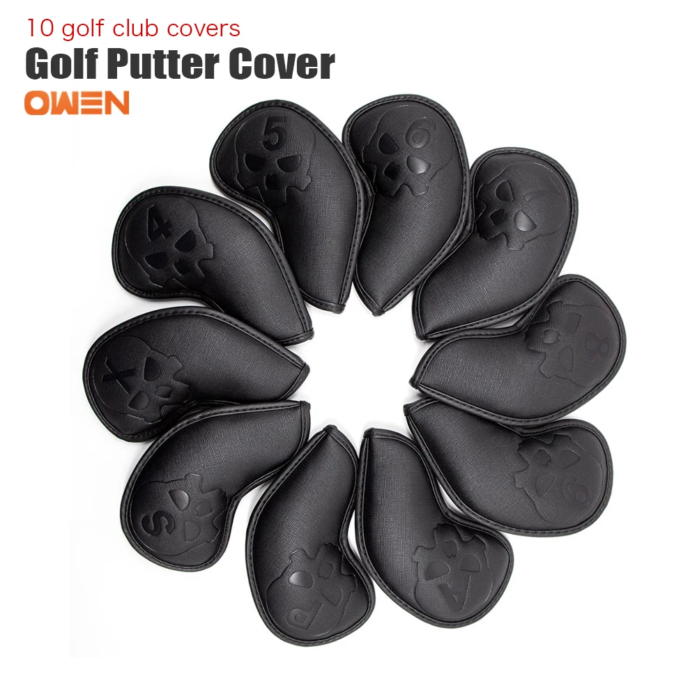 

10pcs/set Golf Protective Case Club Iron Wedge Cover Headcover USA with Stitch Golf Iron Head Covers Golf Club Iron Headovers