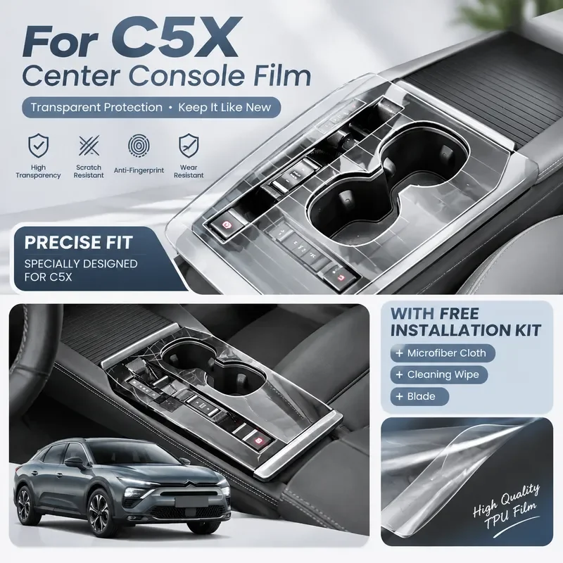 For Citroen C5X Versailles Central Control Screen Protector Film Interior Decoration Modification Accessories Car Dashboard