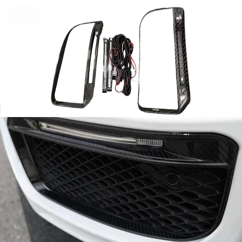 

Upgrade W464 G63 R Style Carbon Fog Light Cover With LED for G63 W464 G550 G500 Kit