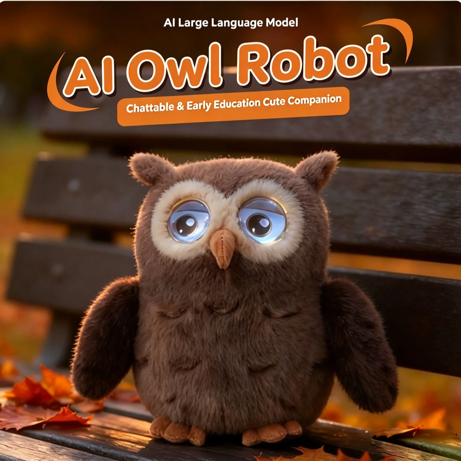 Woofer - AI Owl Robot Plush Toy, Smart