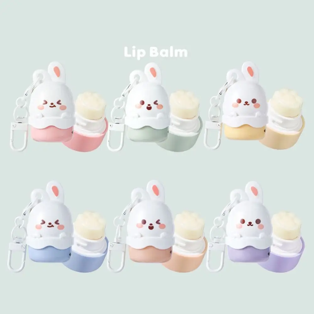 Baume brillant en forme de lapin de dessin animé pour enfants, baume avec clé, rouge à lèvres JOLong Lasting Kids, Jules Bear Shaped