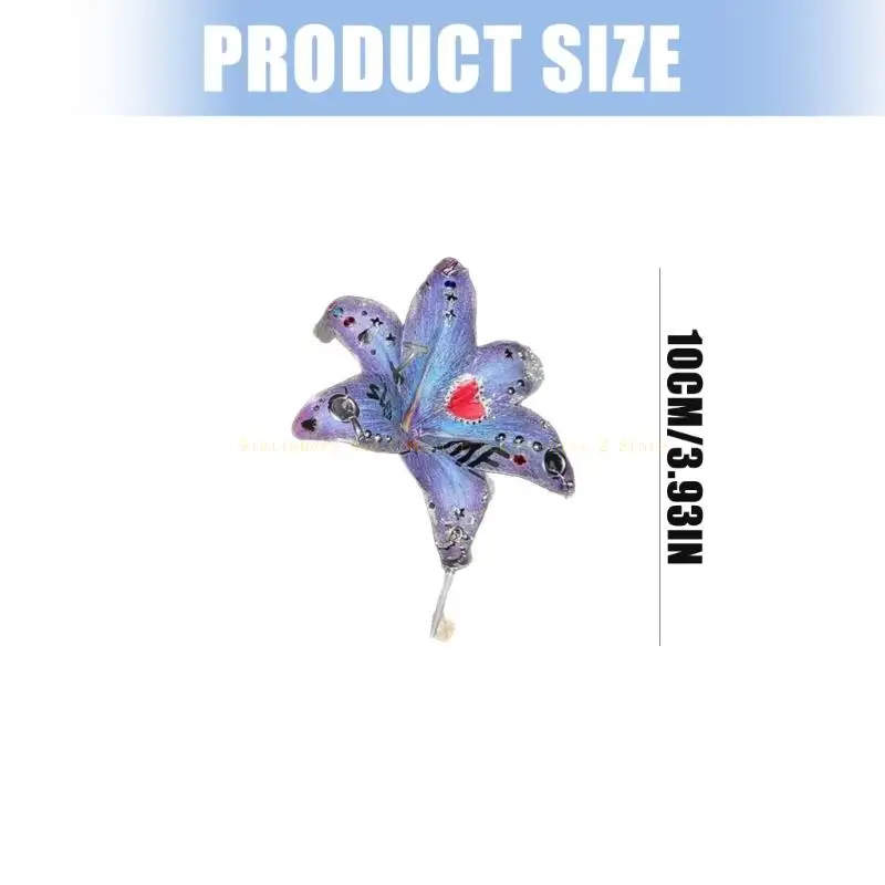 أنيقة شرابات سلسلة المفاتيح زهرة منمق لحقيبة الظهر المحفظة كيرينغ سحر #6