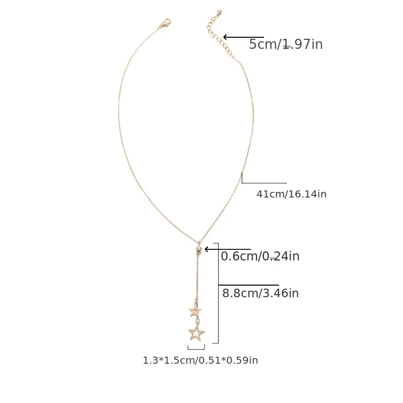 European And American Fashion Popular Simple Five-pointed Star Pendant Necklace New Star Super Fairy Necklace Gift Wholesale