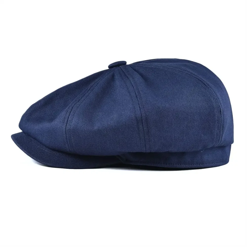 Newsboy Cap Men's Twill Cotton Hat 8 Panel Hat Baker Caps Retro Gatsby Hats Casual Brand Cap Cabbie Apple Beret for Male