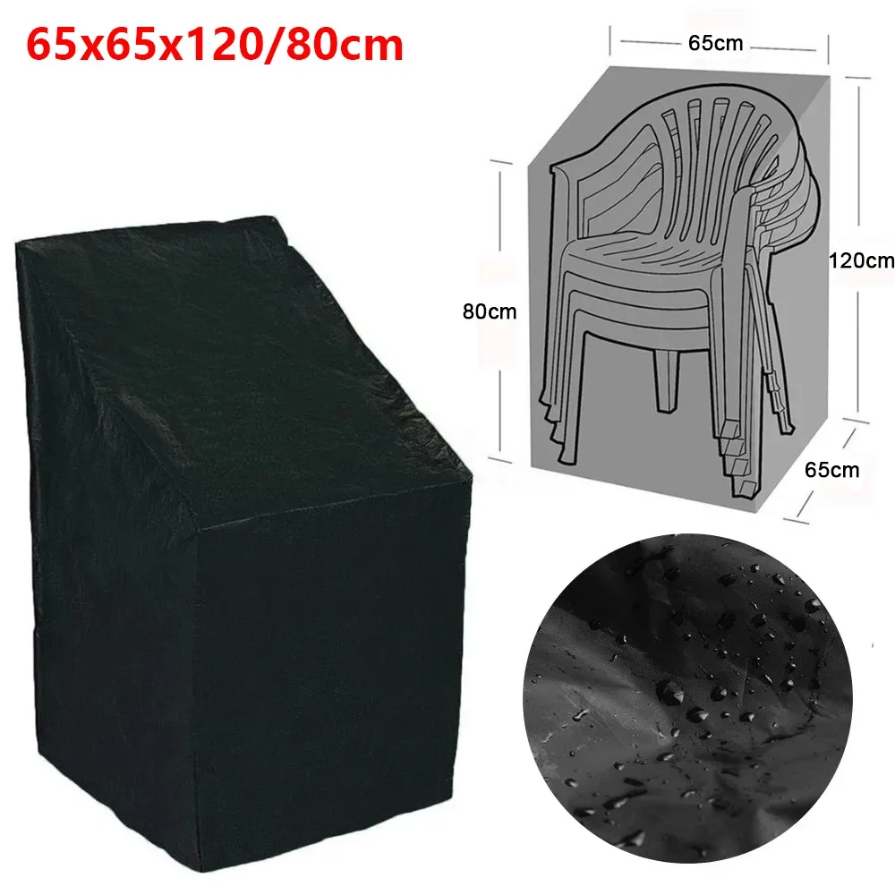 1Pcs Single Chair Garden Chair Cover Waterproof Outdoor Dustproof Cover 210D Polyester Cloth Stacking Chair Protector
