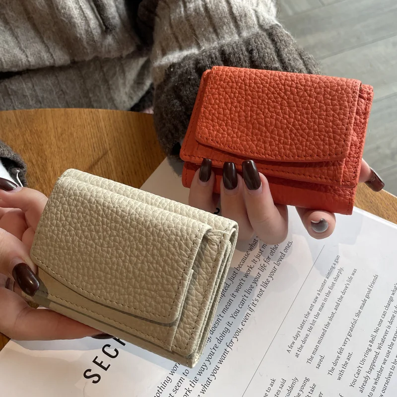 Small Wallet with A Sense of Niche Design Western-Style and Versatile Women's Japanese Coin Bag Women's Mini Wallet Short