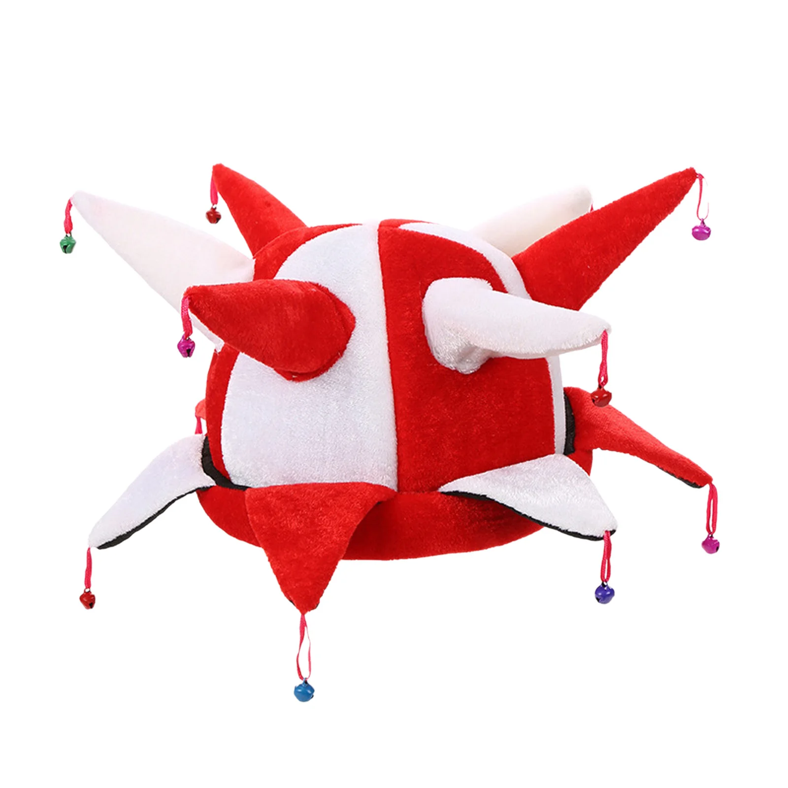 

‌Clown Hat Jester Collar Bells Cap for Adult Halloween Cosplay Costume Accessories Festive Performance Funny Football Fan Hat