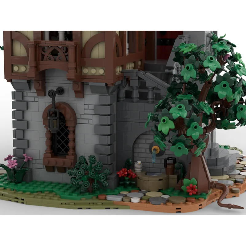 Mittelalterliche Burg Modell Moc Gebäude Ziegel Wachturm Modell Technologie Modulare Block Spielzeug DIY Montage Weihnachten Geschenk