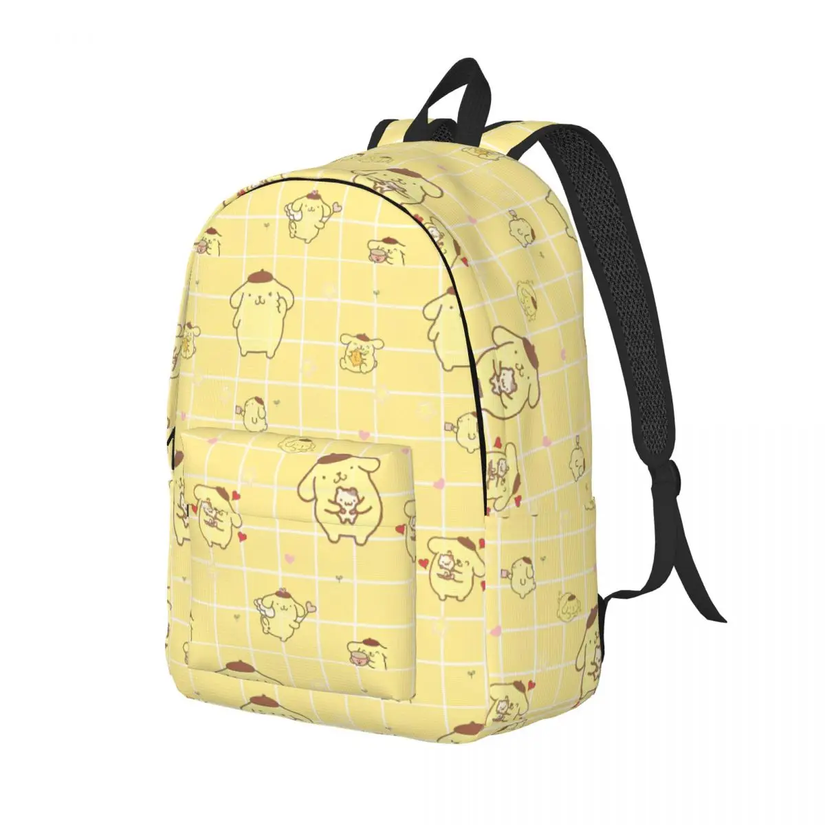 Pom Pom Purin Backpack Casual Backpacks Youth Camping Print High School Bags Design Rucksack