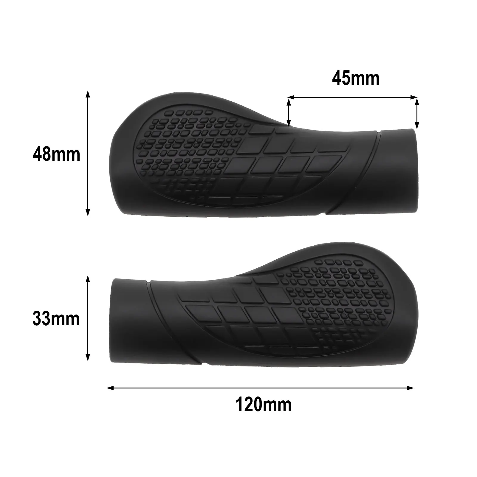 Plastic Handlebar Grips Anti-slip Handlebar Cover For Long Rides Comfortable Grip Firm Grip For Electric Bikes