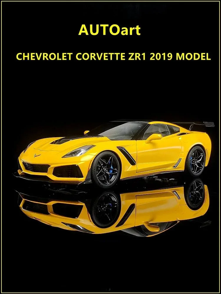 AUTOart 1/18 Chevrolet Corvette ZR1 2019 Replica Car Model Ornament High-end Collection Gift Miniature