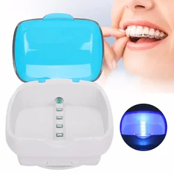 Portable Braces Sterilizer Box Orthodontic Retainer UV Box Fake Teeth UItraviolet Cleaning Box Dental Care Whitening Supply Tool